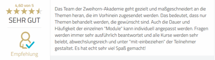 empfehlung akademie